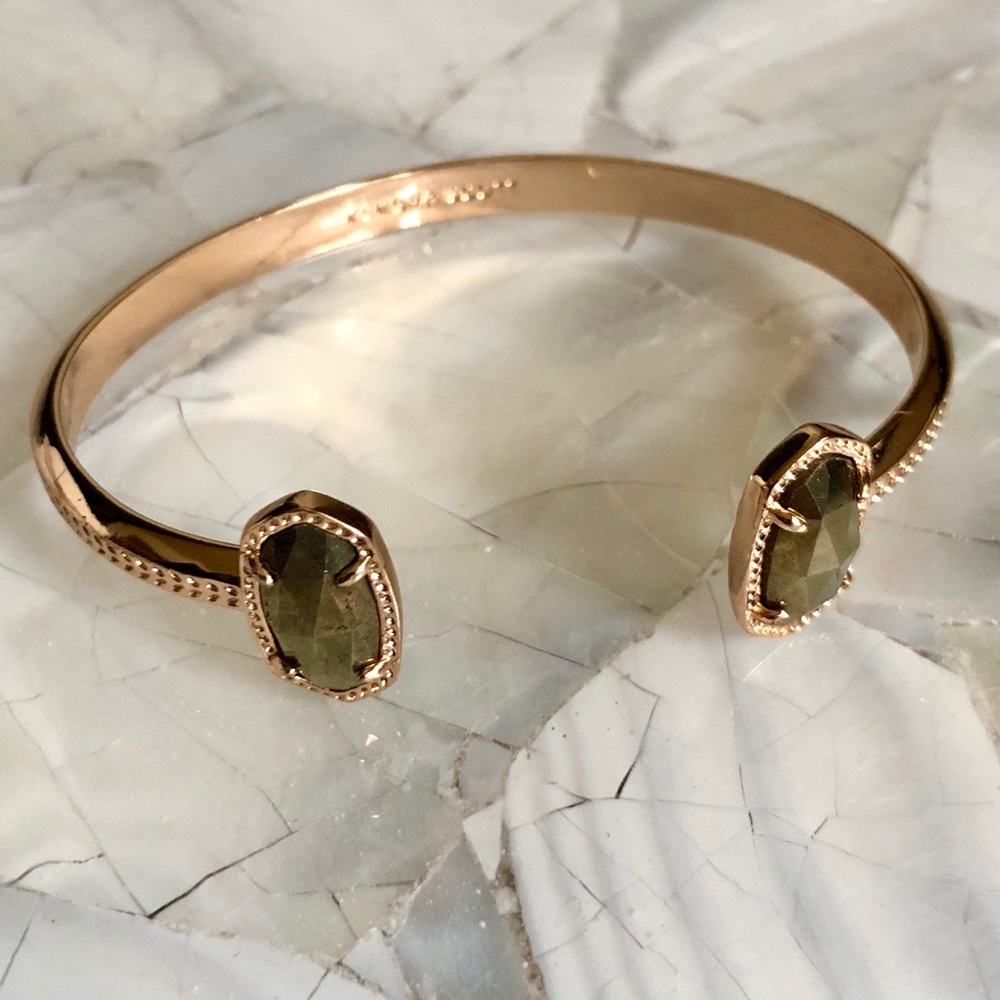 Kendra Scott Elton Bracelet Rose Gold and Pyrite